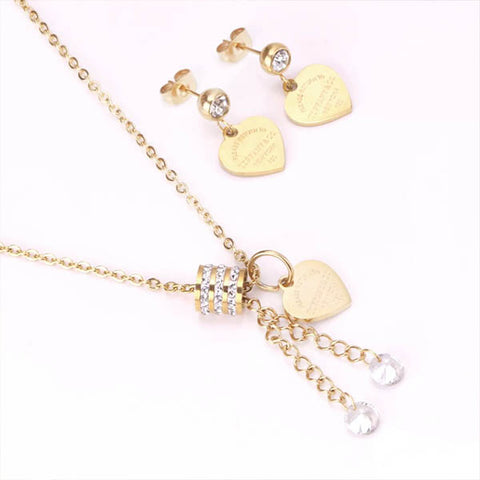 Heart Earring & Necklace set